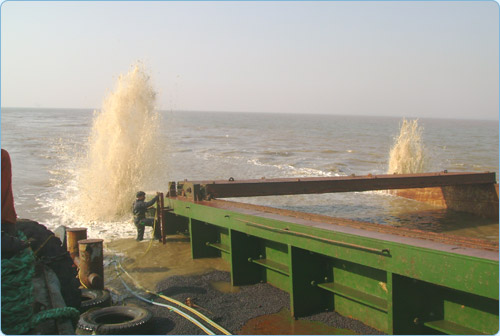 Refloating Sunken Barge