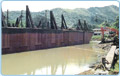 Re-floating the grounded barge